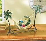 Crocodile In Hammock Figurine