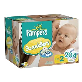 Pampers Swaddlers Diapers Economy Plus Pack, Size 2, 204 CountPampers Swaddlers