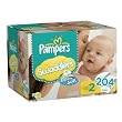 Pampers Swaddlers Diapers Size 2 Economy Pack Plus 204 Count