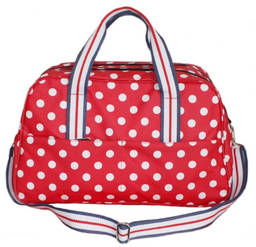 Urban Bag In Red Spot -oiled Collection Change Bag With Buggy Straps Picture