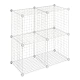 Whitmor 4 Storage Cubes, White