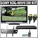 Sony Bravia V-Series KDL-40V4150 40-inch 1080P LCD HDTV + Sony DVD Player w/ Wall Mount Accessory Kit