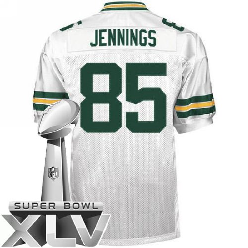 Green Bay Packers 85 Greg Jennings White Super Bowl NFL Jerseys Authentic Football Jersey Size 48-56 (Please Select the Size When You Order, Can Do Drop Shipping)