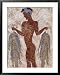 Fresco of a Fisherman from Akrotiri, Island of Santorini, Greece Framed Art Poster Print by Gavin Hellier, 31x39