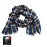 GNS5702A - Navy - Blue - Brown - Italian Winter Scarf