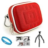 Durable Protective Camera Carrying Case (Nylon Red) with Removable Carabine ....