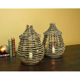 Twilight Country Rustic Twig Lanterns by Kathy Kuo Designs
