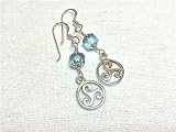 Celtic Triskele Spiral Sterling Silver Earrings