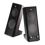 Logitech Products - Logitech - X-140 2.0 Speaker System, 4w x 5d x 9-1/2h - Sold As 1 Each - Innovative two-driver design delivers more bass while maintaining a slim profile. - MP3 or CD player connects to 3.5mm auxiliary input. - Easy-to-reach tone and volume controls. - 5W RMS 10W peak power. - Includes all necessary cables.