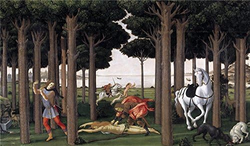 Oil Painting 'Botticelli Sandro The Story Of Nastagio Degli Onesti (II) 1483' 12 x 21 inch / 30 x 52 cm , on High Definition HD canvas prints is for Gifts And Game Room, Laundry Room And Livin decor