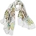V28® Womens 100% Silk Butterfly Pattern Scarf