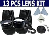 0.45X 58MM Wide Angle + 2.5X Telephoto Lens for Canon Rebel T1i XSi XTi XS  ....