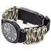SharpSurvival Paracord Survival Gear with Fire Starter, Whistle and Compass, Camo