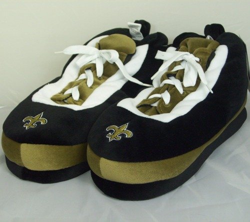 New Orleans Saints NFL Wrapped Logo Plush Sneaker Slippers