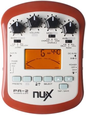 NUX Pa-2 Chromatic Guitar Effects Pedals Acoustic G-EFX for Portable Acoustic Guitar