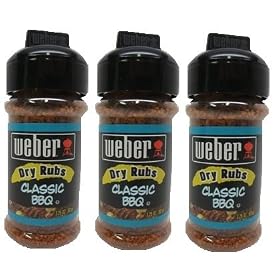 Weber Dry Rubs Classic BBQ 3.25 Oz/93 g (3 PACK):  Grocery &amp; Gourmet Food