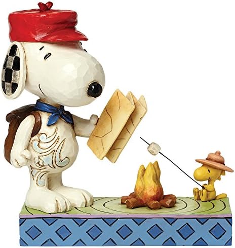 Jim Shore Snoopy And Woodstock Peanuts Collection Campfire Friends Figure