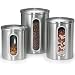 Polder Stainless Steel Window Canister Set with Lids