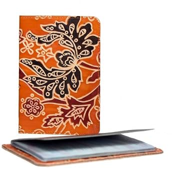 Fair Trade Cruelty Free Leather Passport Cover - Orange