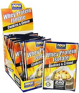 Now Foods Whey Protein Isolate Powder, Cookies 'n' Creme, 1.07 Pound