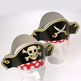 Dozen Pirate Captain Cardboard Party Hats