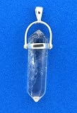 Quartz Crystal Quartz Double Terminated Point Pendant - Sterling Silver .925.
