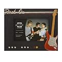 Rock On Guitar Frame - Black (6x4")
