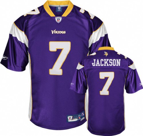 Tarvaris Jackson Purple Reebok NFL Premier Minnesota Vikings Jersey - Large