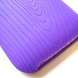 Apple iPhone 3G & 3GS Swirly Line Skin Case Soft Cover Silicone Purple