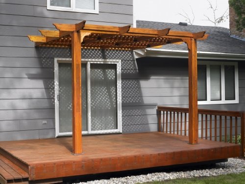 Fire Stone PATIO - PERGOLA - Complete- Patio Pergola- Redwood ONLY