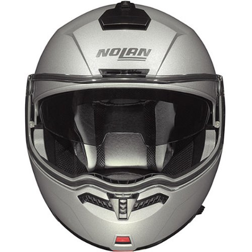 Nolan N104 Solid Modular Motorcycle Helmet - Platinum Silver Medium - 145270330012