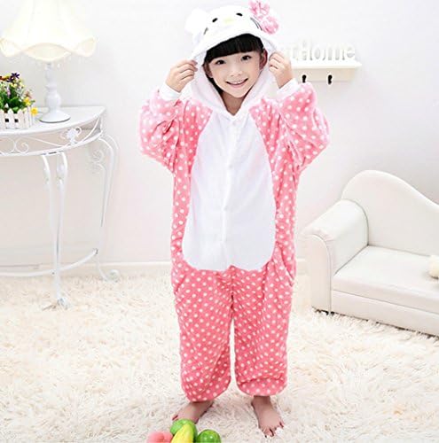 Cartoon Hello Kitty Sleepwear for Girls Kids KT Cat Onesie Pajamas Children