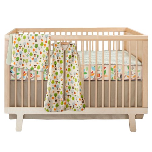 Skip Hop 4 Piece Bumper free Crib Bedding Set, Treetop Friends