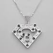 Necklace With 1.76ctw Genuine Sapphires in 925 Sterling silver. Total item weight 10.0g Length 19in