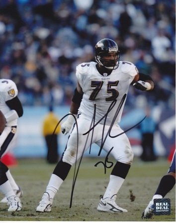Jonathan Ogden Autographed/Hand Signed Baltimore Ravens 8x10 Photo