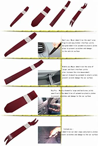LGI No-scratch Bar Scraper Set Tire Removal Tool Auto Body Repair Tools Pry Tool Kit for Car Door Clip Panel and Audio Dashboard Dismantle (Set of 4)