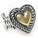Two Tone Heart Stretch Fashion Ring