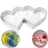 私の家族 ステンレス鋼の二重心臓クッキー カッター ケーキ菓子はビスケット型のツールを装飾
