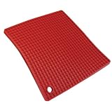 SiliconeZone Grid Potholder, Red
