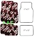 A Set of 4 Universal Fit Hawaii Hibiscus Carpet Floor Mats for Cars / Truck - Red
