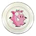 Porcelain Plate of Pig Cartoon (Flying Pig, Picture of a Pig, Pig Drawing, Pig Eating, Pig Face, Cute, Fat, Funny, Little, Three Little Pigs)