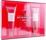 Burberry Brit Red By Burberry For Women. Set-eau De Parfum Spray 3.4 oz & Body Lotion 3.3 oz & Body Wash 3.3 oz