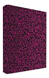Aurora Products Marble Binder 1.5 - Inch, Round Ring, Black/Pink, (15101)
