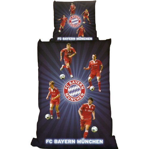 FC Bayern München Fanartikel Bettwäsche Linon Stars 2010 135x200cm