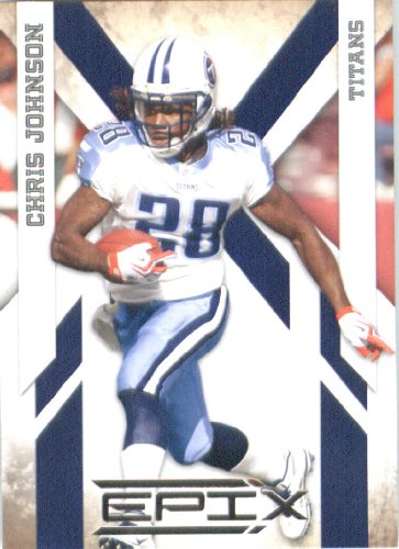 2010 Panini EPIX Football Card # 95 Chris Johnson - Tennessee Titans - NFL Trading Card in Screwdown Case