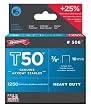 Arrow Fastener 506 Genuine T50 3/8-Inch Staples, 1,250-Pack