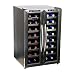 Whynter WC-321DD 32 Bottle Dual Temperature Zone Wine Cooler, Stainless Steel Trimmed Glass Door with Black Cabinet