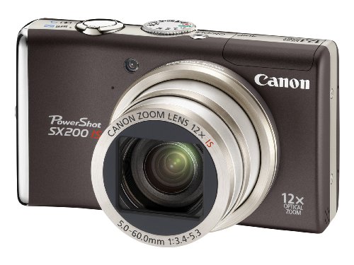 Canon PowerShot SX200 Digital Camera - Black (12.1 MP, 12x Optical Zoom) 3.0 inch LCD