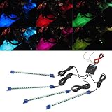 4pc. Multi-Color 7 Color LED Interior Underdash Lighting Kit