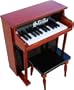 Schoenhut 25- Key Traditional Spintet Mahogany/Black
